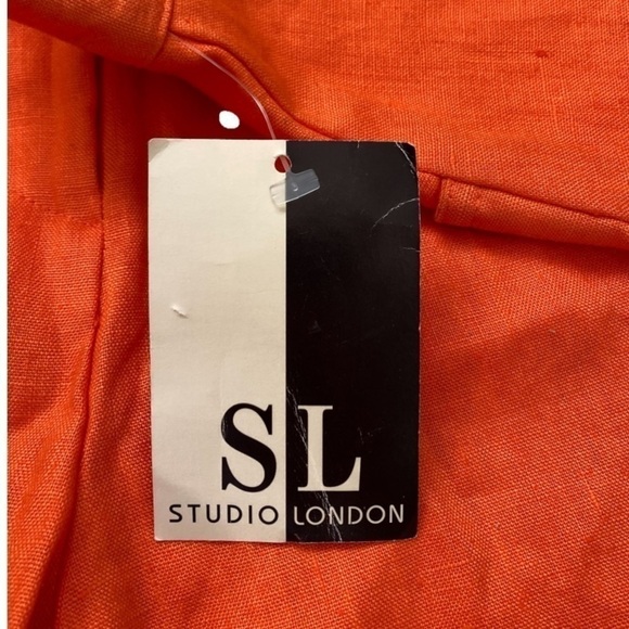 NWT 100% linen high waisted coastal grandma vintage dead stock shorts - Picture 3 of 10